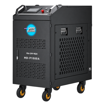 Master Blasters Laser 1000W pulsed laser cleaning machine on a transparent background