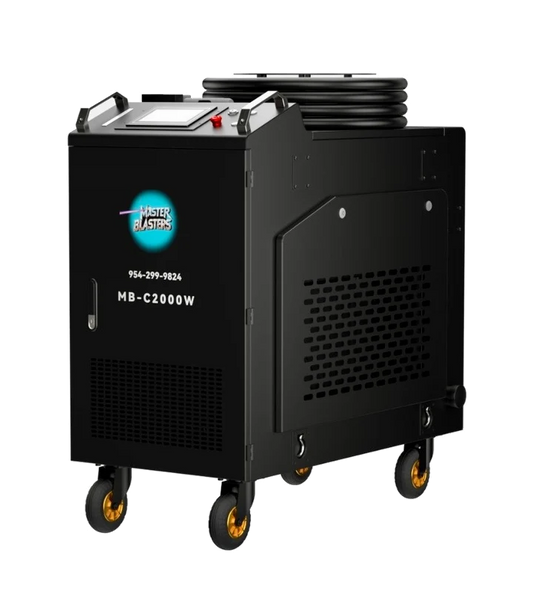 Master Blasters Laser 2000W continuous-wave laser cleaning machine on a transparent background