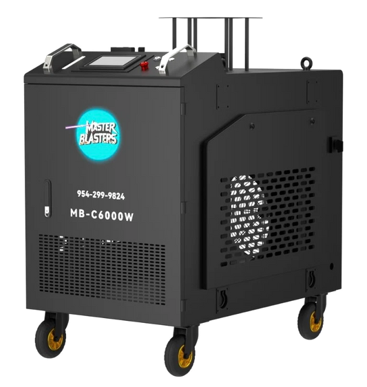 Master Blasters Laser 6000W continuous-wave laser cleaning machine on a transparent background